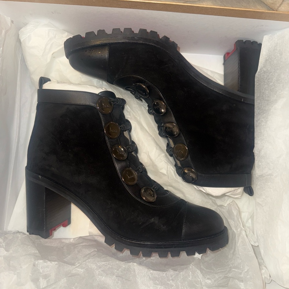 Christian Louboutin Black Heeled Boots